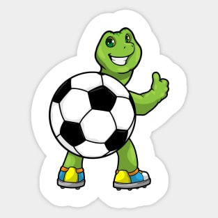 Turtle as Soccer player with Soccer ball Sticker